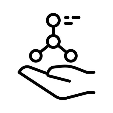 İnce çizgi biçimli VR teknoloji ikonu Vector grafik tasarımı