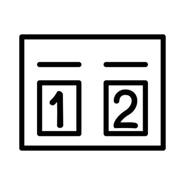 İnce çizgi biçimi Vektör grafik tasarımı ile skor tablosu simgesi