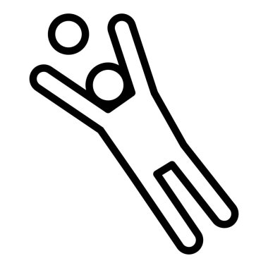 İnce çizgi biçimli vektör grafik tasarımı kaleci simgesi