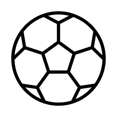 İnce çizgi biçiminde futbol ikonu Vektör illüstrasyon grafik tasarımı