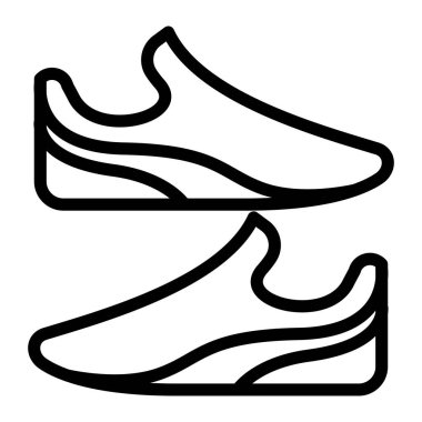 İnce çizgi biçimli Vector grafik tasarımı ile bisiklet ayakkabı simgesi