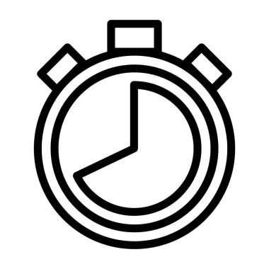 Stopwatch simgesi ince çizgi biçimi Vektör grafiksel tasarımı