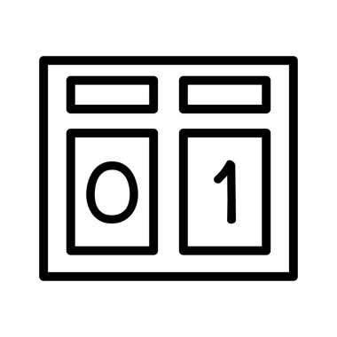 İnce çizgi biçimi Vektör grafik tasarımı ile skor tablosu simgesi