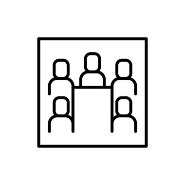 İnce satır biçimi Vektör grafik tasarımı ile toplantı odası simgesi