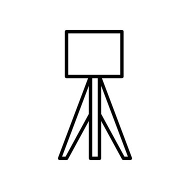 İnce çizgi biçiminde yer lambası ikonu Vektör grafik tasarımı