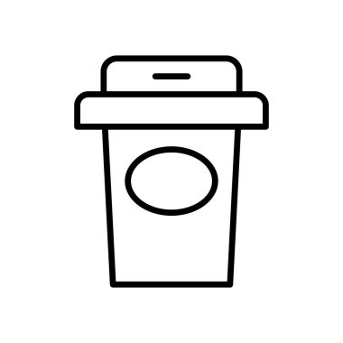 İnce çizgi biçimli kahve simgesi Vector çizim grafik tasarımı