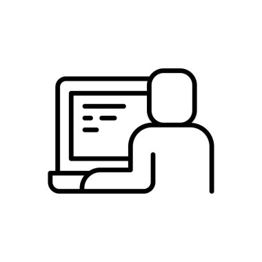 İnce çizgi biçimi Vektör grafik tasarımı için bilgisayar simgesi kullanılıyor