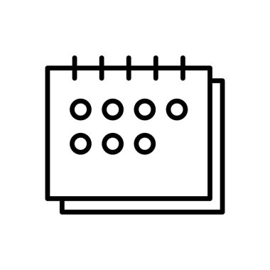 İnce satır biçimi Vektör grafik tasarımı simgesinde zamanlama simgesi