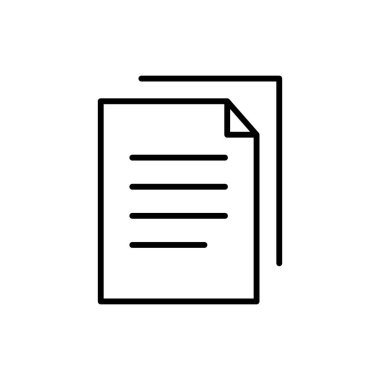 İnce çizgi biçimli belge ikonu Vektör illüstrasyon grafik tasarımı