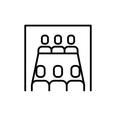 İnce satır biçimi Vektör grafik tasarımı ile toplantı odası simgesi
