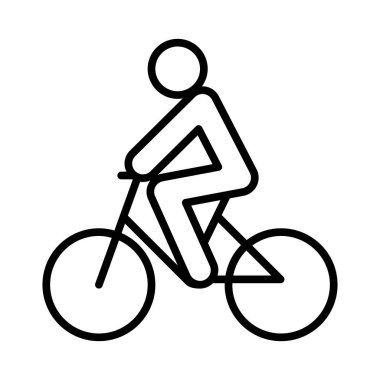 İnce çizgi biçimi Vektör illüstrasyon grafik tasarımı ile bisiklet simgesi