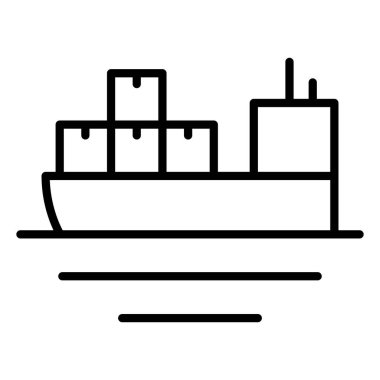 İnce çizgi biçimli taşıyıcı grafik tasarımı simgesi