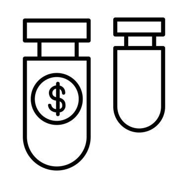İş savaş simgesi ince çizgi stili Vektör çizimi grafik tasarımı