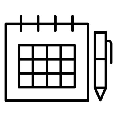 İnce çizgi biçimi Vektör grafik tasarımı ile plan simgesi