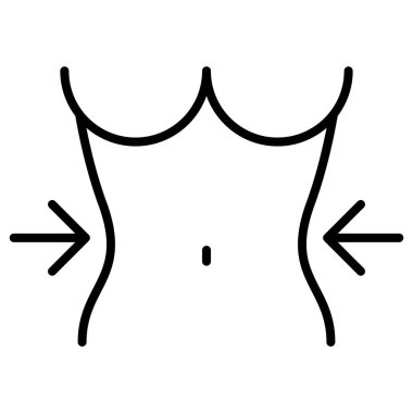 İnce çizgi biçimli Slim Vektör çizim grafik tasarımı simgesi