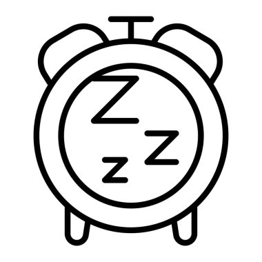 İnce çizgi biçiminde uyuyan simge Vektör illüstrasyon grafik tasarımı