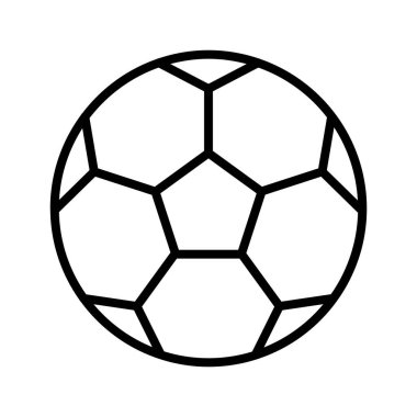 İnce çizgi biçiminde futbol ikonu Vektör illüstrasyon grafik tasarımı