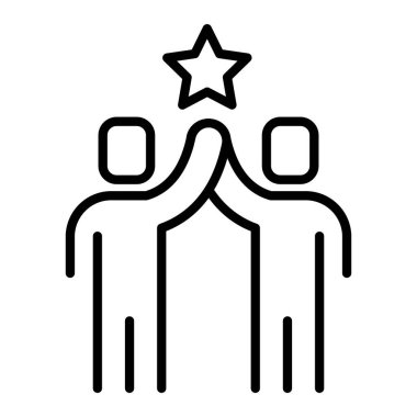 İnce çizgi biçimi Vektör grafik tasarımında başarı simgesi