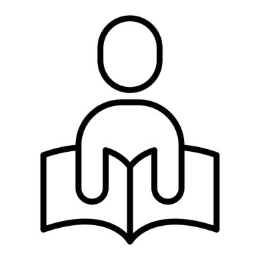 İnce çizgi biçim vektör çizimi grafik tasarımında simge öğreniliyor