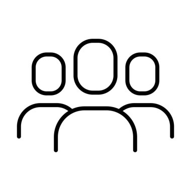 People icon in thin line style Vector illustration graphic design