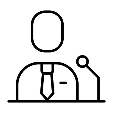 İnce çizgi biçimli konuşma ikonu Vektör illüstrasyon grafik tasarımı