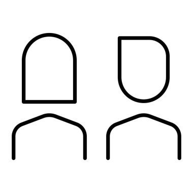 Tuvalet, Tuvalet, Banyo ikonu ince çizgi stili Vektör çizimi grafik tasarımı