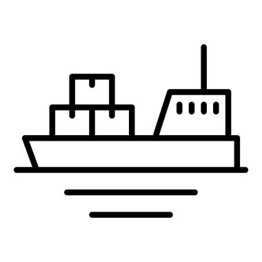 İnce çizgi biçimli taşıyıcı grafik tasarımı simgesi