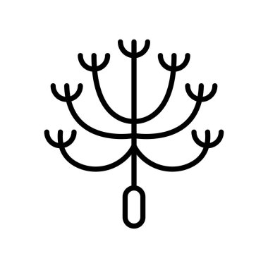 İnce çizgi biçimli karahindiba simgesi Vektör grafik tasarımı