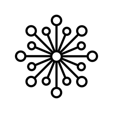 İnce çizgi biçimli karahindiba simgesi Vektör grafik tasarımı