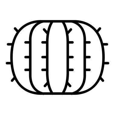Kaktüs, ince çizgi biçimi Vektör grafik tasarımı ile sulu simge