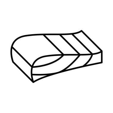 İnce çizgi biçimli somon simgesi Vektör çizimi grafik tasarımı