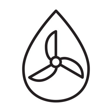 İnce çizgi biçimli enerji ikonu Vektör grafik tasarımı