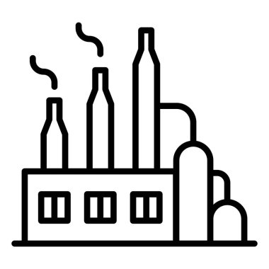 Refinery icon in thin line style Vector illustration graphic design