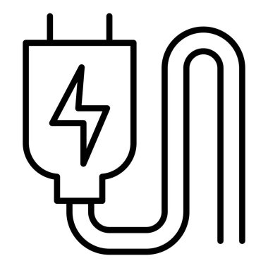 İnce çizgi biçimi Vektör illüstrasyon grafik tasarımında eklenti simgesi