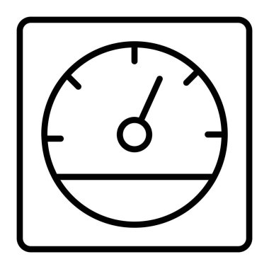 İnce çizgi biçimli vektör grafik tasarımı ile elektrik metre simgesi