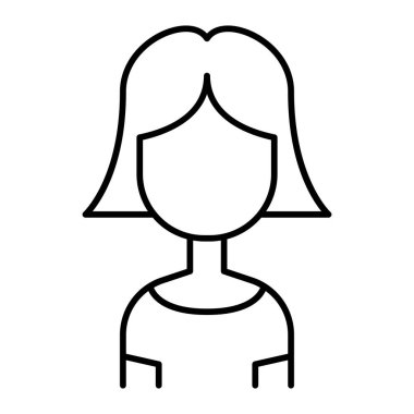 İnce çizgi biçimli vektör çizimi grafik tasarımlı ana simge