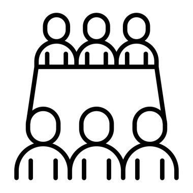 İnce çizgi biçimi Vektör illüstrasyon grafik tasarımı ile simge buluşması