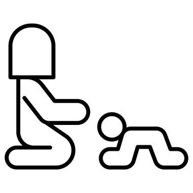 İnce çizgi biçimli vektör çizimi grafik tasarımlı ana simge