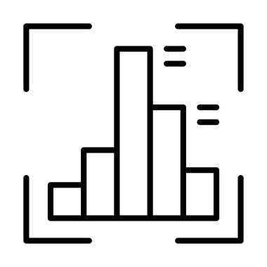 Data analysis icon in thin line style Vector illustration graphic design