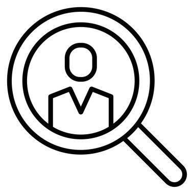 Recruitment icon in thin line style Vector illustration graphic design