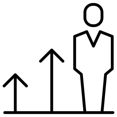 Human resource management icon in thin line style Vector illustration graphic design