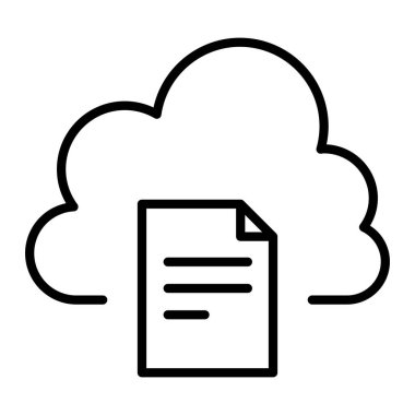 Cloud computing icon in thin line style Vector illustration graphic design