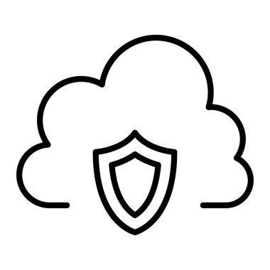 İnce çizgi biçimli Vector grafik tasarımı veritabanı güvenlik simgesi