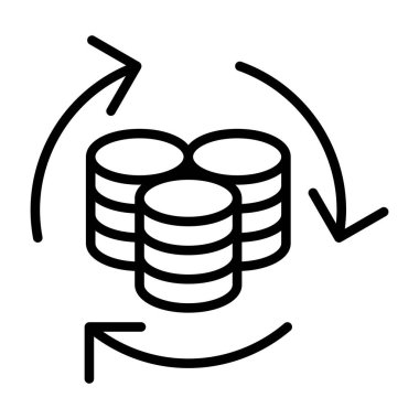 İnce çizgi biçimli Vector grafik tasarımı veritabanı simgesi
