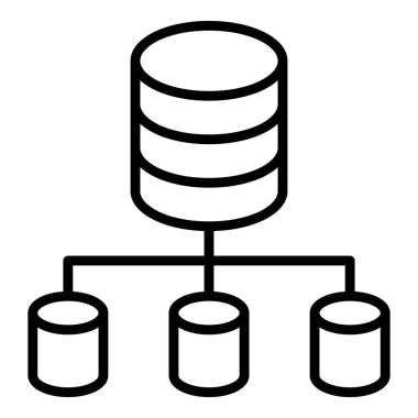 İnce çizgi biçimi Vektör grafik tasarımı ile veri paylaşım simgesi