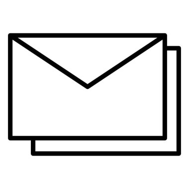 Email icon in thin line style Vector illustration graphic design