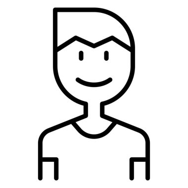 Man icon in thin line style Vector illustration graphic design