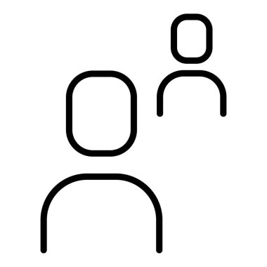 People icon in thin line style Vector illustration graphic design