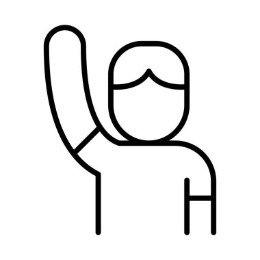 İnce satır biçimi Vektör illüstrasyon grafik tasarımında oy simgesi