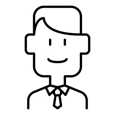 Man icon in thin line style Vector illustration graphic design